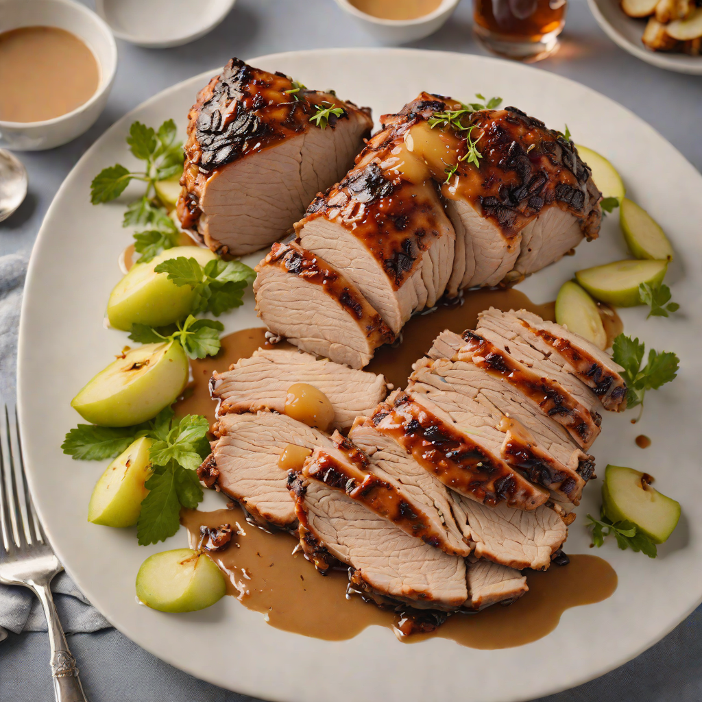 Slow-Roasted Pork Shoulder with Hidden Apple Cider Glaze