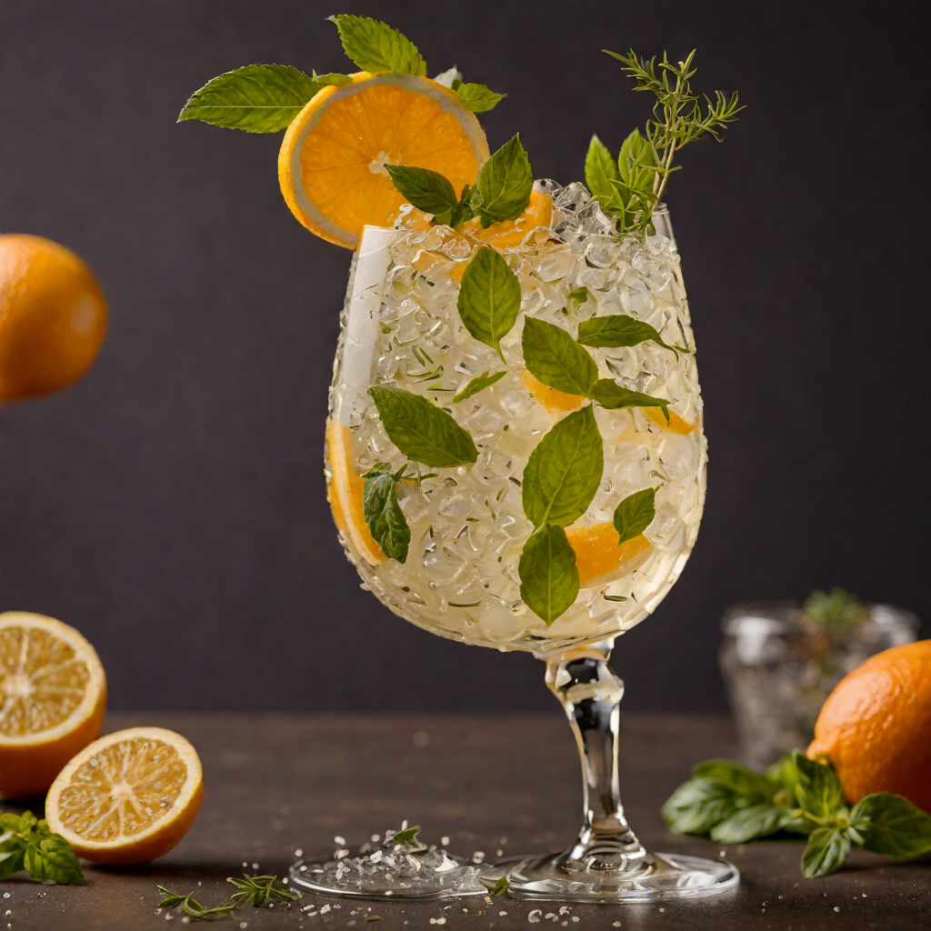 Citrus-Basil Sparkler with Juniper Notes
