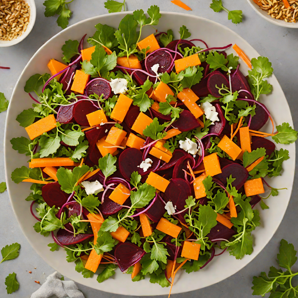 Fermented Beet and Carrot Salad with Probiotic Dressing