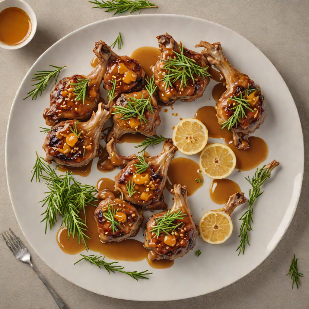 Honey-Glazed Baby Goat Chops with Rosemary and Garlic