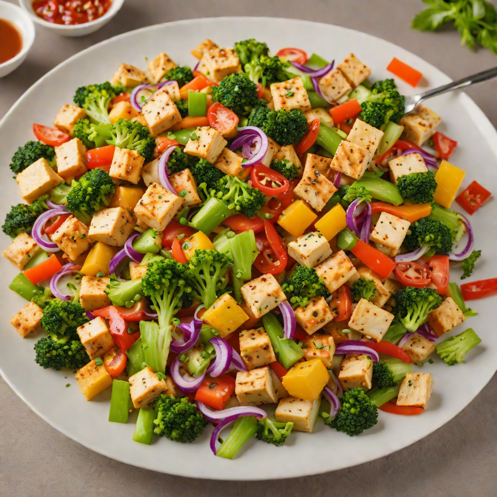 Kid-Friendly Colorful Vegetable Stir Fry with Tofu