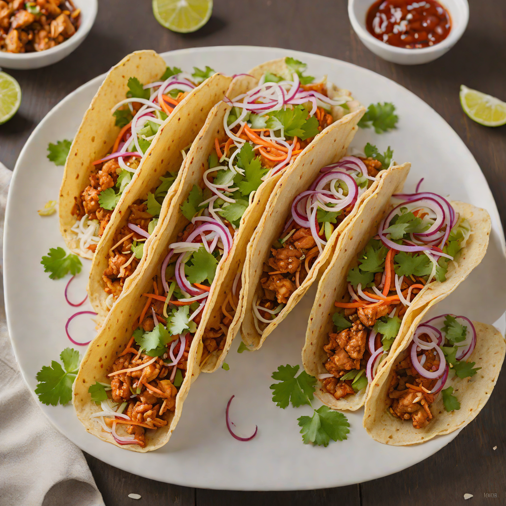 Spicy Korean-Inspired Chicken Tacos with Pickled Vegetables