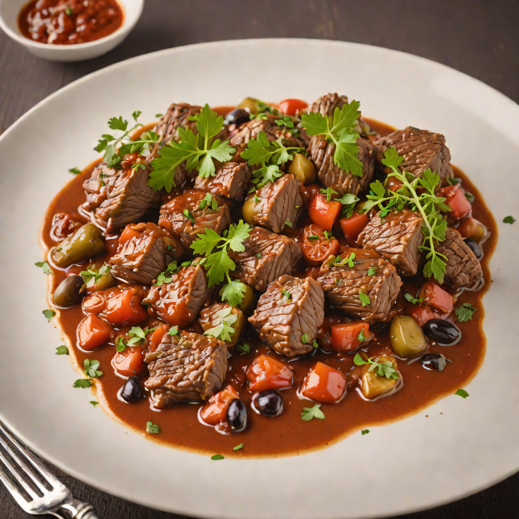 Slow-Cooked Lamb with Tomato, Olive, and Cinnamon Sauce