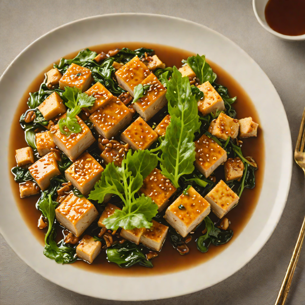 Taiwanese Braised Tofu with Pickled Mustard Greens