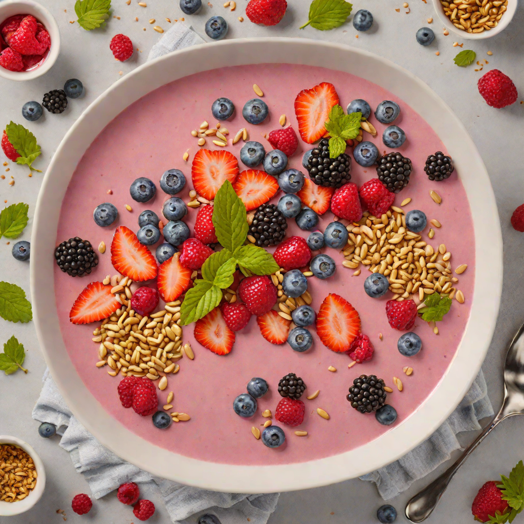 Probiotic-Rich Collagen Berry Smoothie Bowl