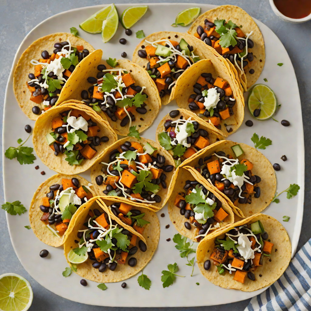 Spiced Game Day Sweet Potato and Black Bean Tacos