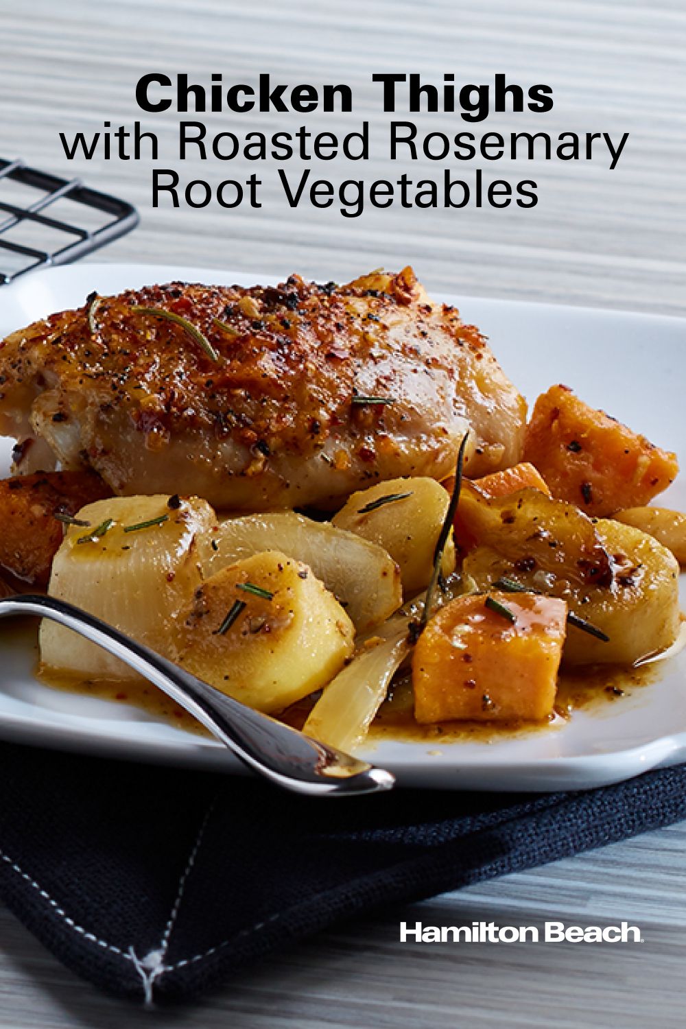 Lemon-Rosemary Roasted Chicken Thighs with Root Vegetables