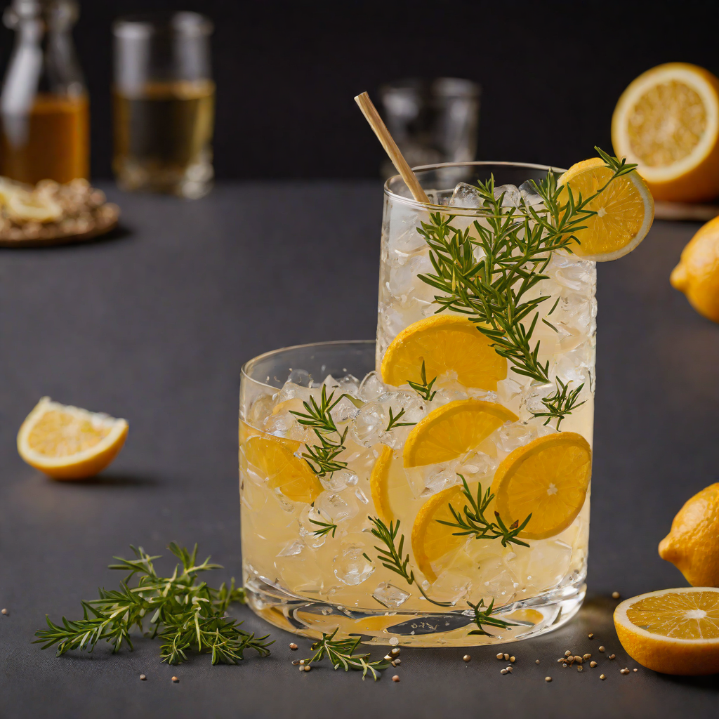 Citrus-Infused Gin Fizz with Honey and Thyme