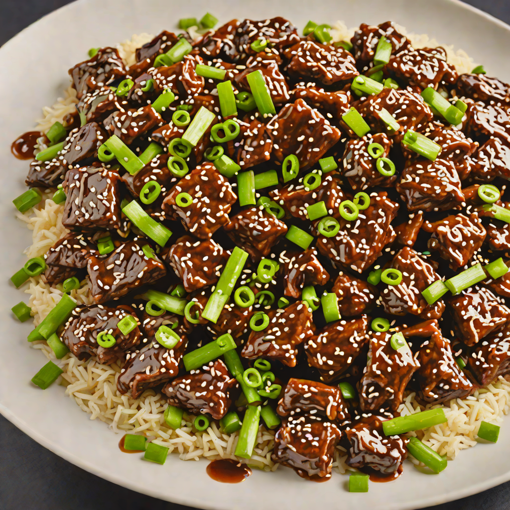 Stir-Fried Mongolian Beef with Scallions and Sweet Soy Glaze
