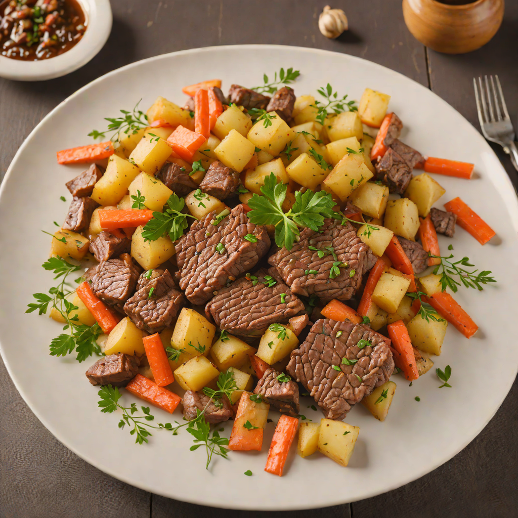 Hearty Beef Giniling with Potatoes and Carrots