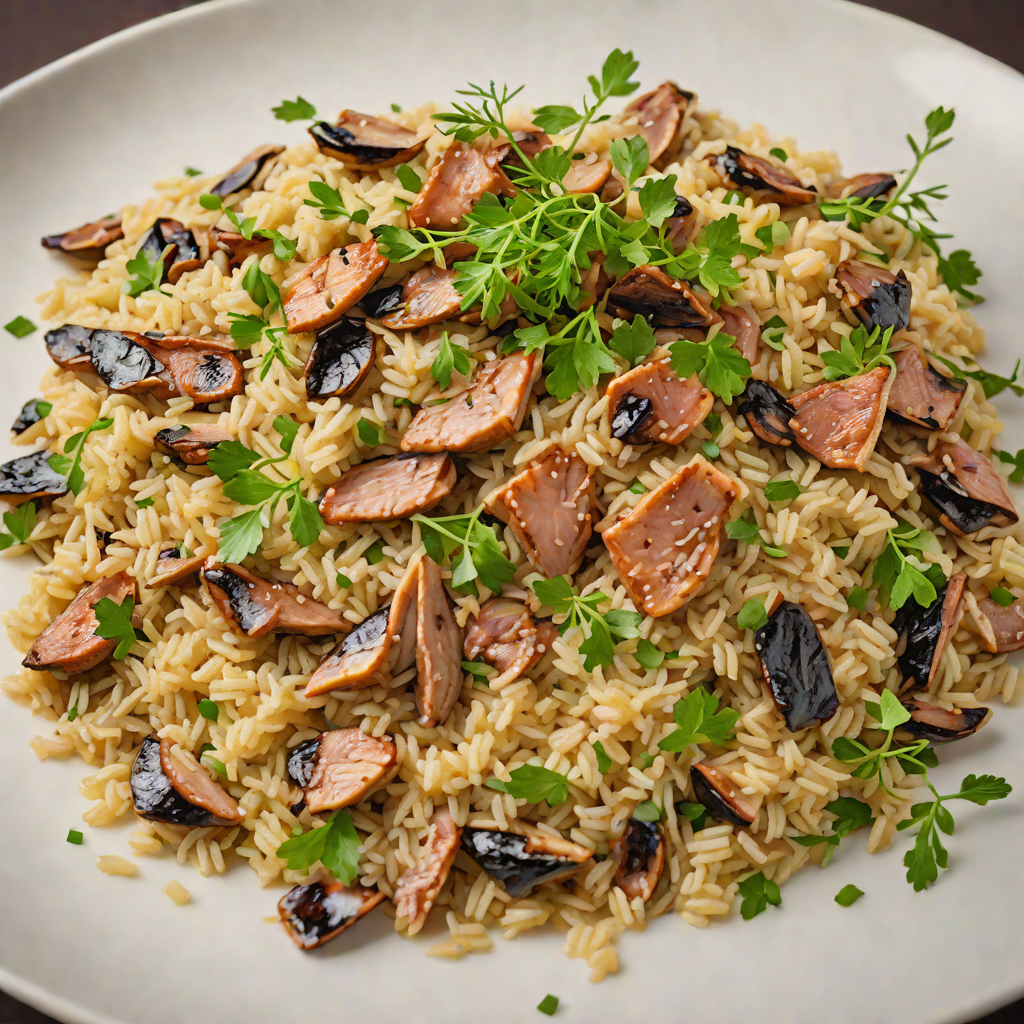 Duck and Mushroom Risotto with Fresh Thyme