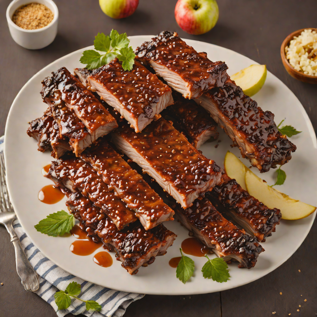 Applewood-Smoked Pork Ribs with Brown Sugar Rub