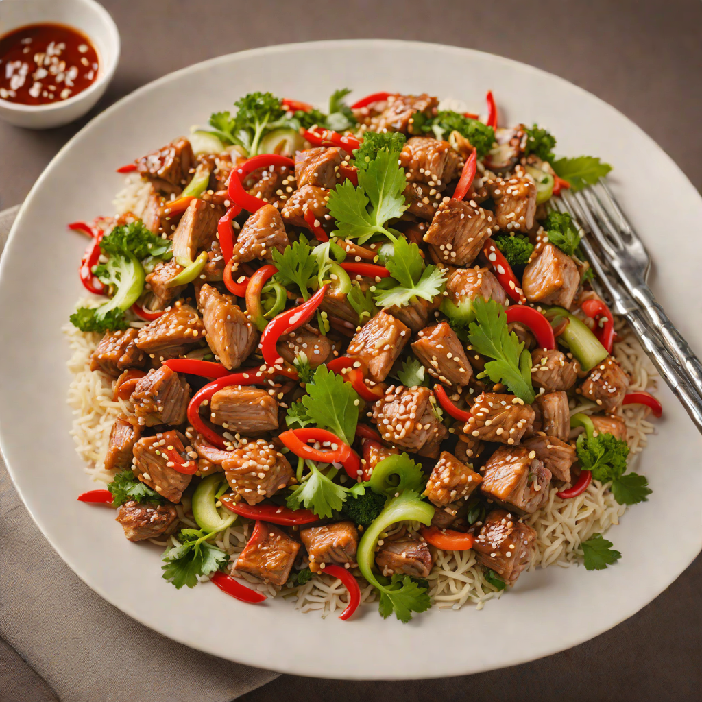Quick Stir-Fry Pork with Garlic and Chili