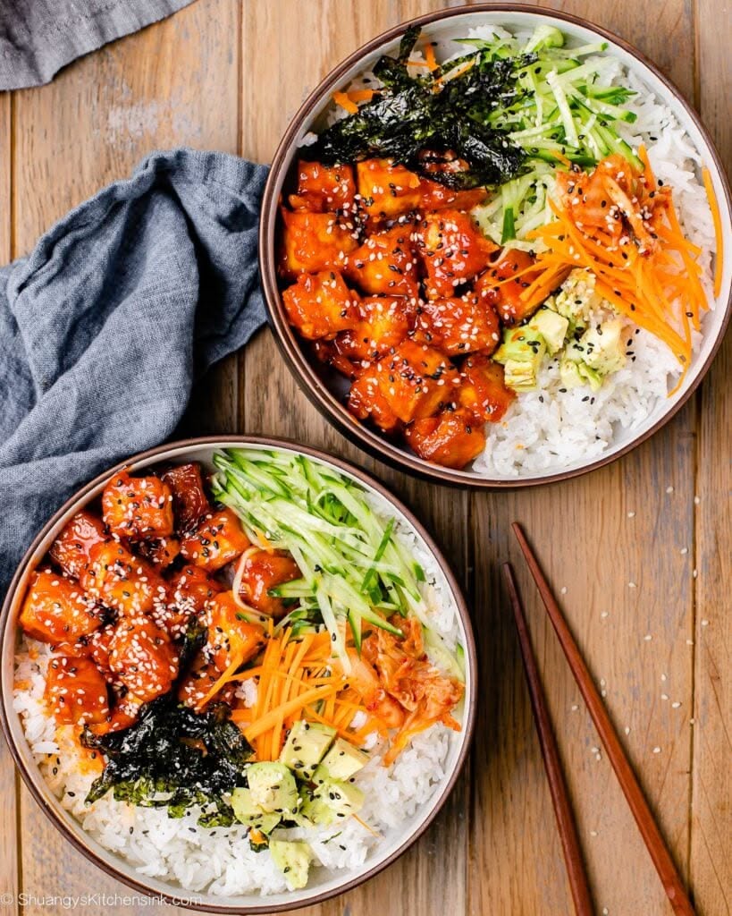 Spicy Korean-Style Tofu Stir-Fry with Gochujang and Sesame