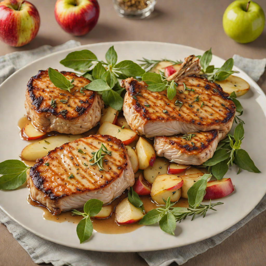 Pan-Roasted Pork Chops with Apple and Sage