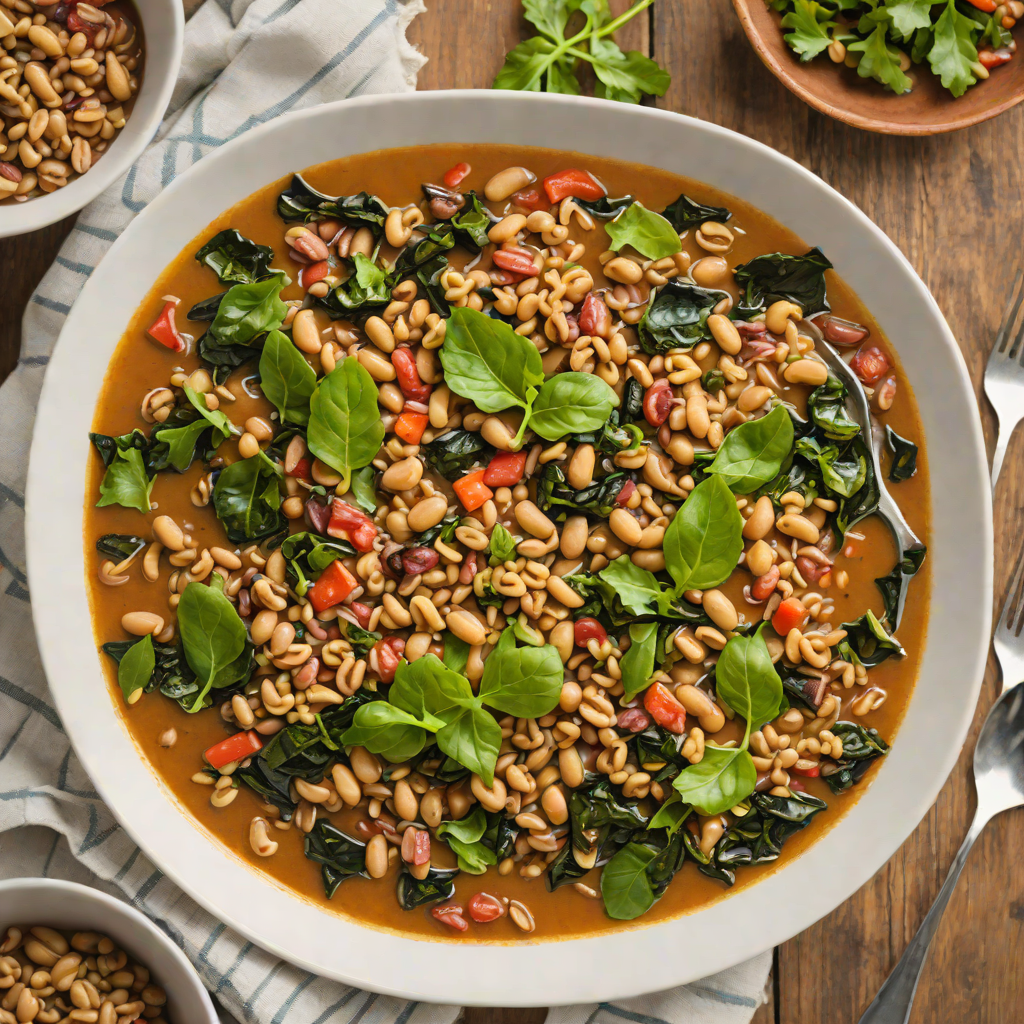 One-Pot Spiced Black-Eyed Peas and Collard Greens Stew