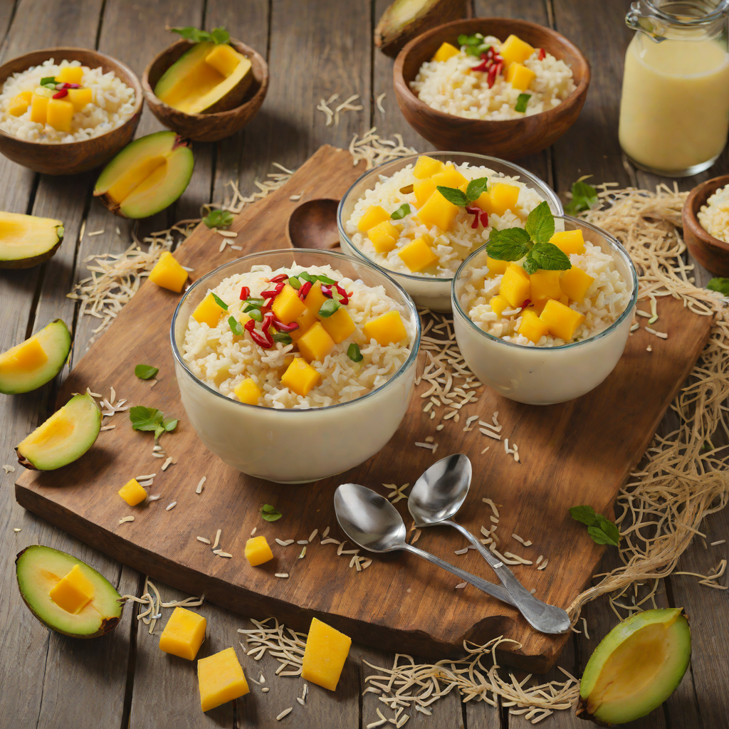 Tiki-Inspired Coconut and Mango Rice Pudding