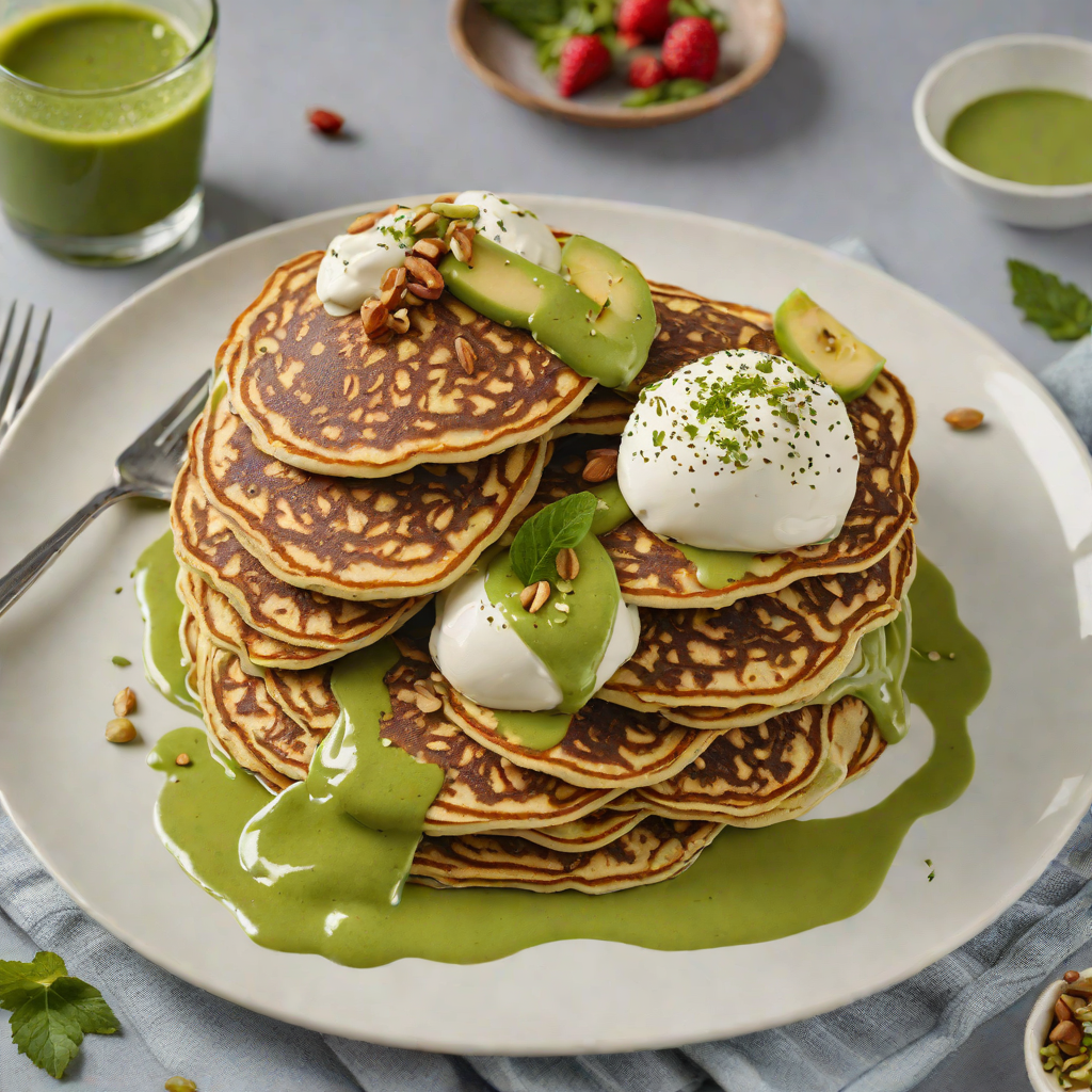 Power-Up Matcha Pancakes with Whipped Coconut Cream