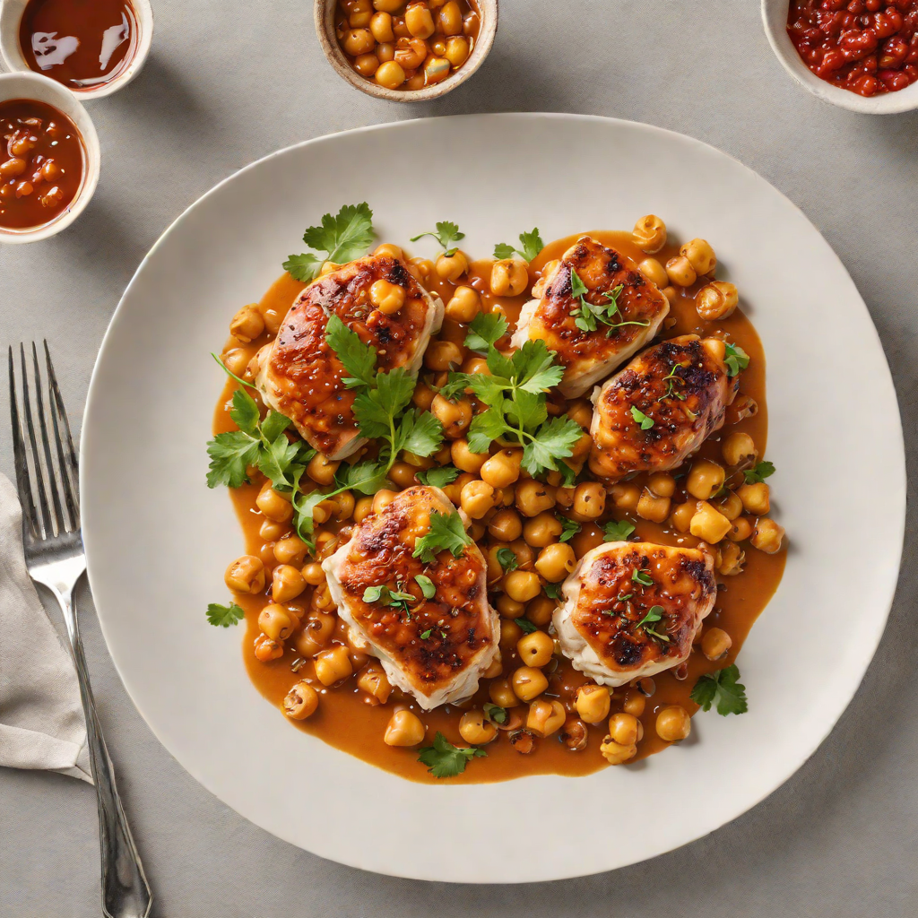 Pan-Seared Chicken Thighs with Harissa Chickpea Stew