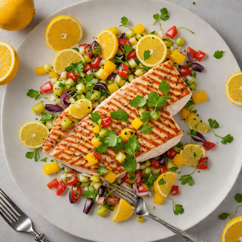 Pan-Seared Calabrian Swordfish with Citrus and Herb Salsa