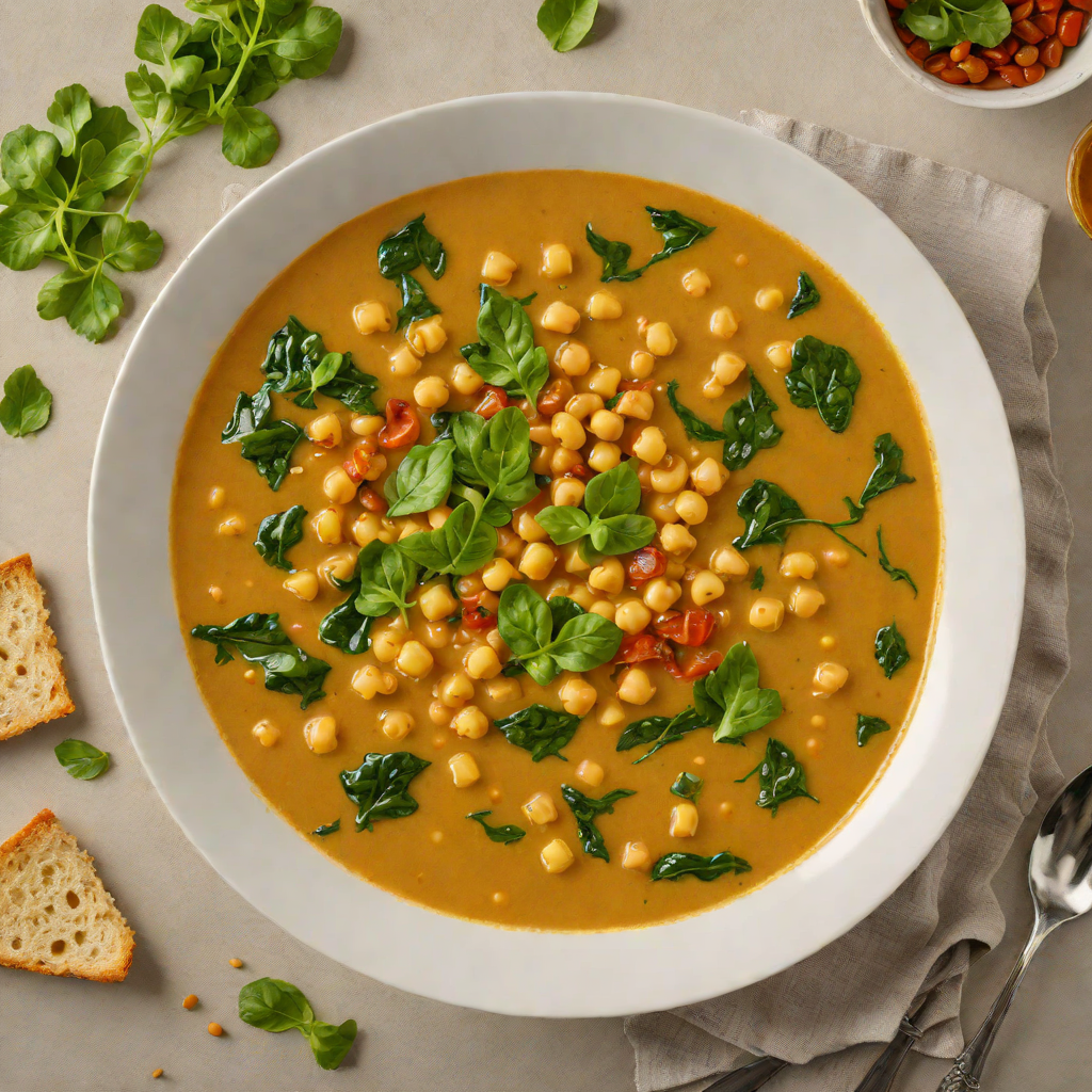 Spiced Calabrian Chickpea and Spinach Soup