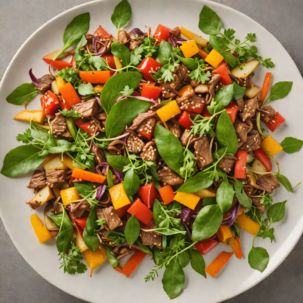 Eucalyptus-Infused Kangaroo Stir Fry with Seasonal Vegetables