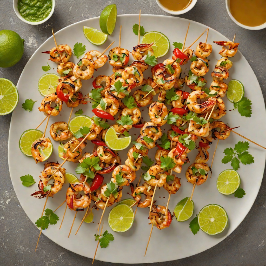 Caribbean Jerk-Spiced Hot Shrimp Skewers