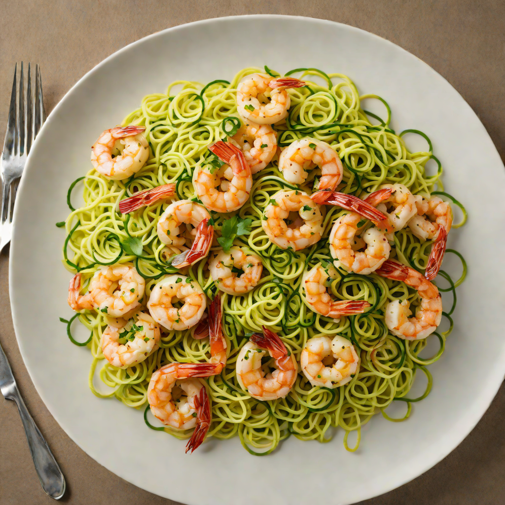 Sautéed Ginger Shrimp with Zucchini Noodles