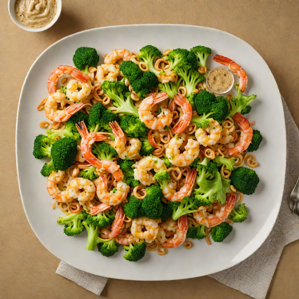 Stir-Fried Shrimp with Broccoli and Cashew Sauce