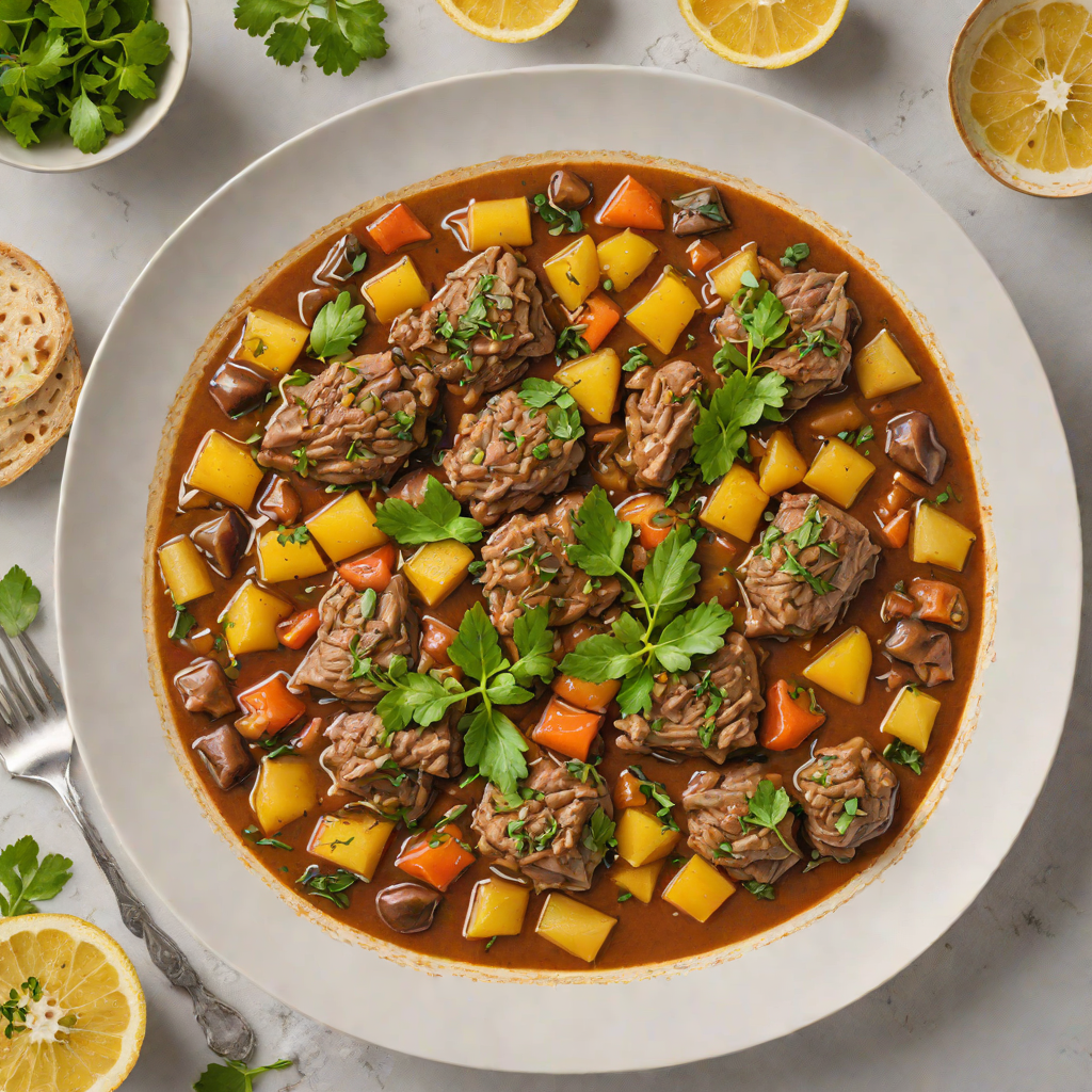 Slow-Simmered Mediterranean Lamb Stew with Preserved Lemon