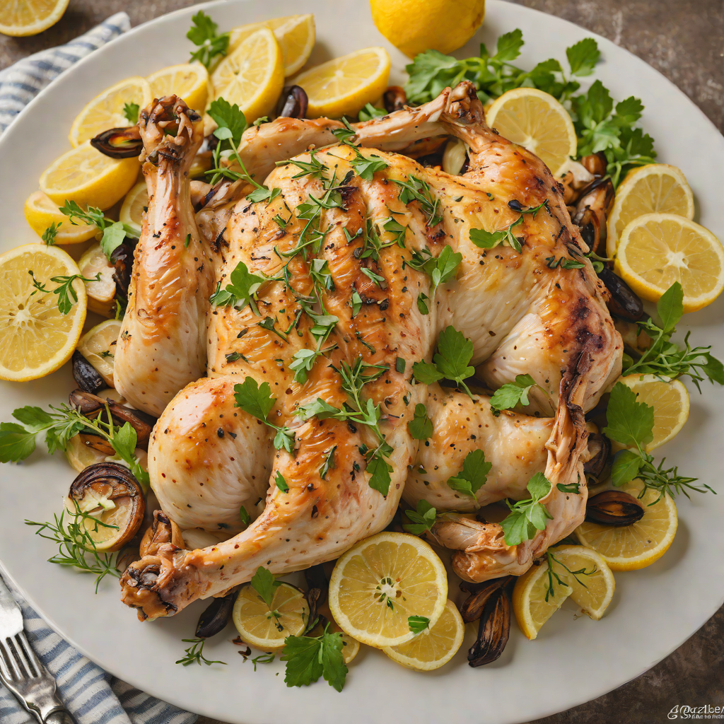Slow-Roasted Greek Lemon Chicken with Garlic and Oregano