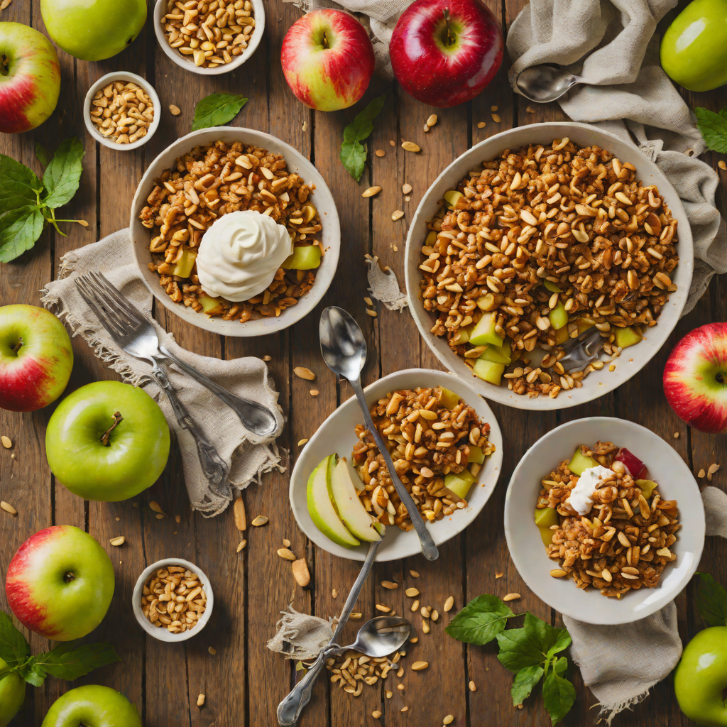 Corn Maze Spiced Apple Crisp with Oat Topping