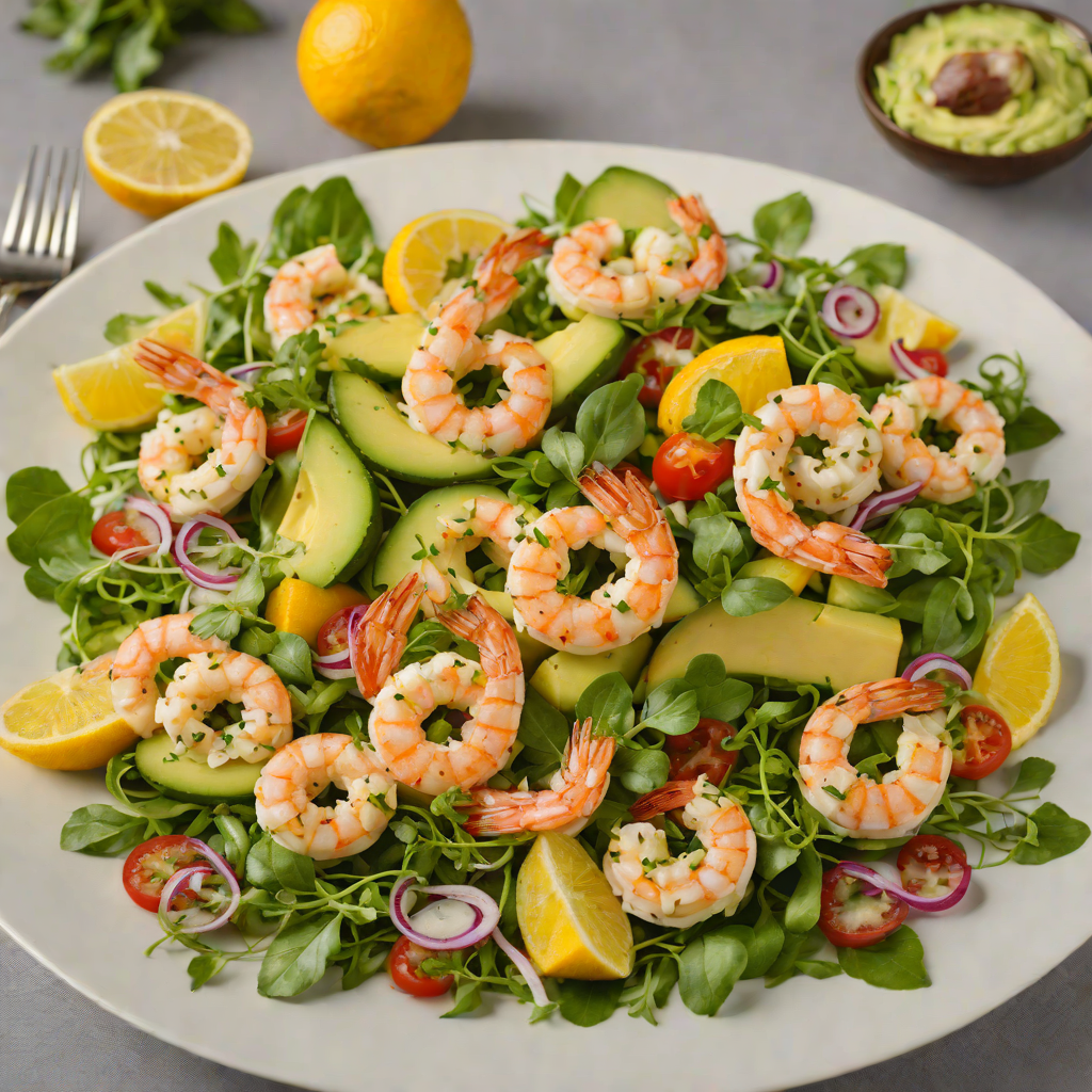 Citrus-Marinated Shrimp Salad with Avocado and Arugula