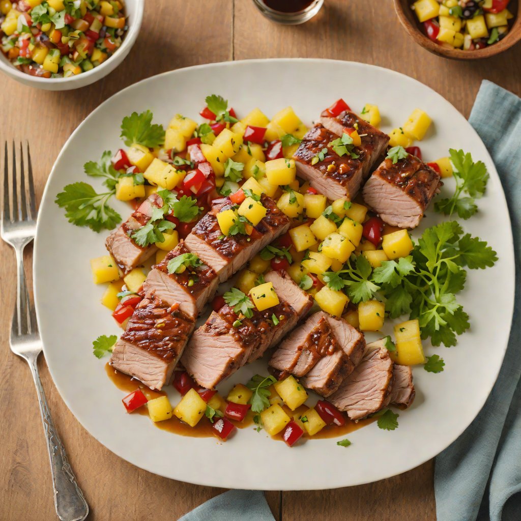 Tamarind-Glazed Pork Tenderloin with Pineapple Salsa