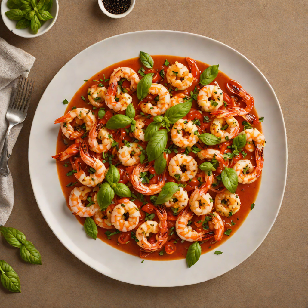 Quick Sautéed Shrimp with Spicy Tomato and Basil Sauce