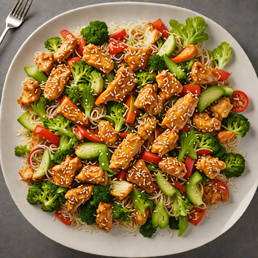 Toasted Sesame Chicken Stir Fry with Crisp Vegetables
