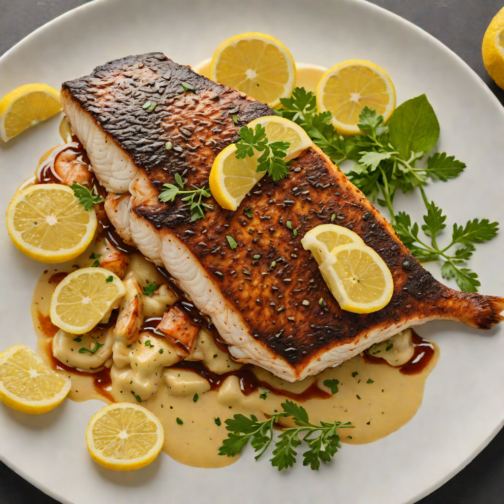 Pan-Seared Blackened Redfish with Lemon Butter