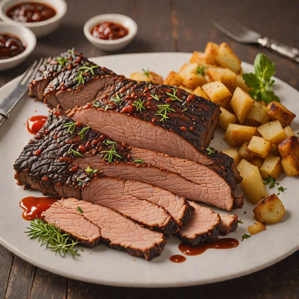 Slow-Smoked Texas Brisket with Hickory Wood
