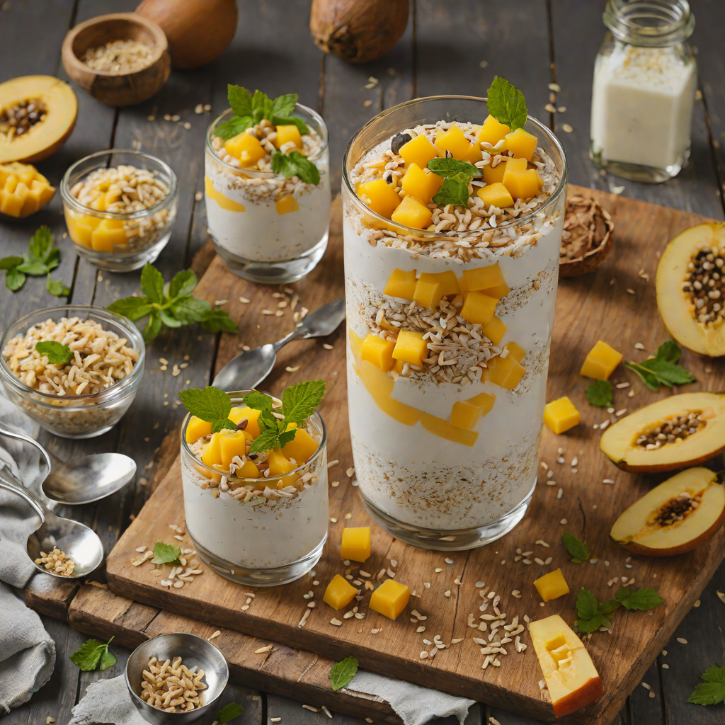 No-Bake Coconut Mango Chia Parfait