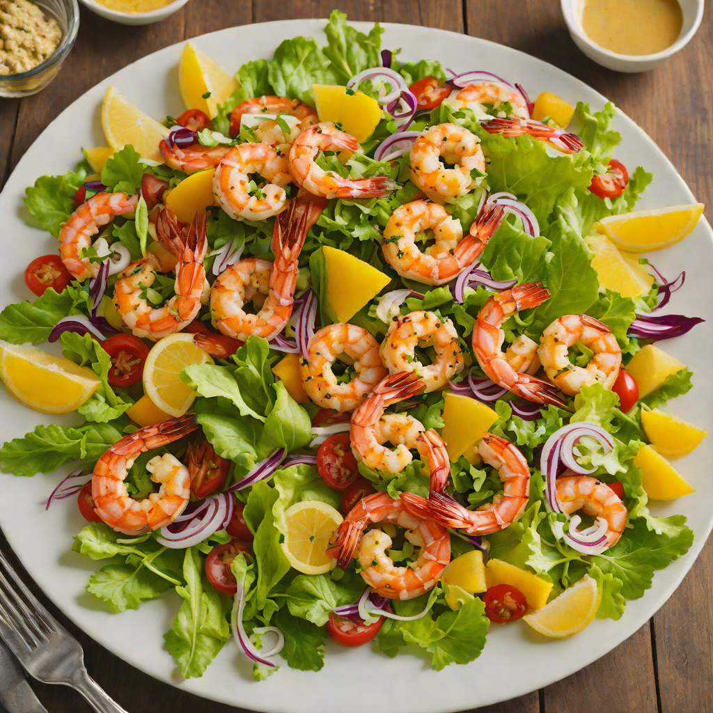 Grilled Cajun-Spiced Shrimp Salad with Citrus Vinaigrette