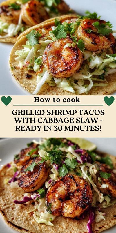 Grilled Cajun-Spiced Shrimp Tacos with Tangy Slaw