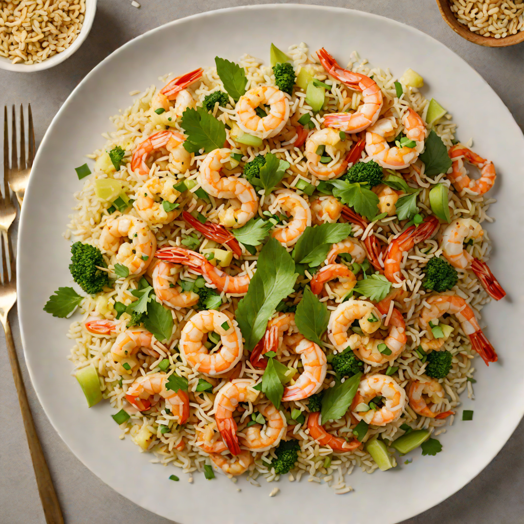 Keto Shrimp Stir-Fry with Cauliflower Rice and Sesame