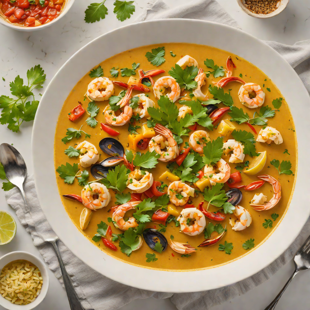Moqueca-Style Seafood Stew with Palm Oil and Cilantro