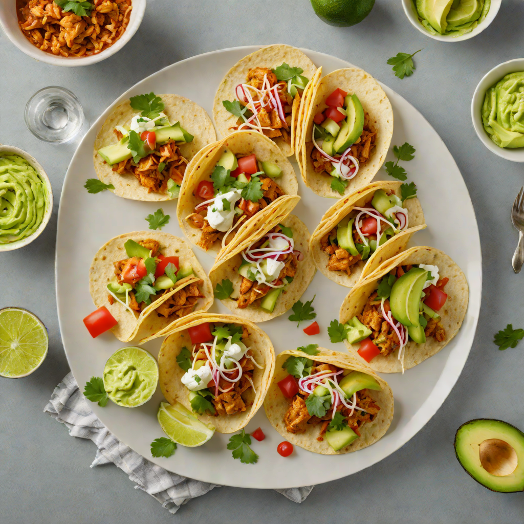 Tortilla-Wrapped Chipotle Chicken Tacos with Avocado Crema