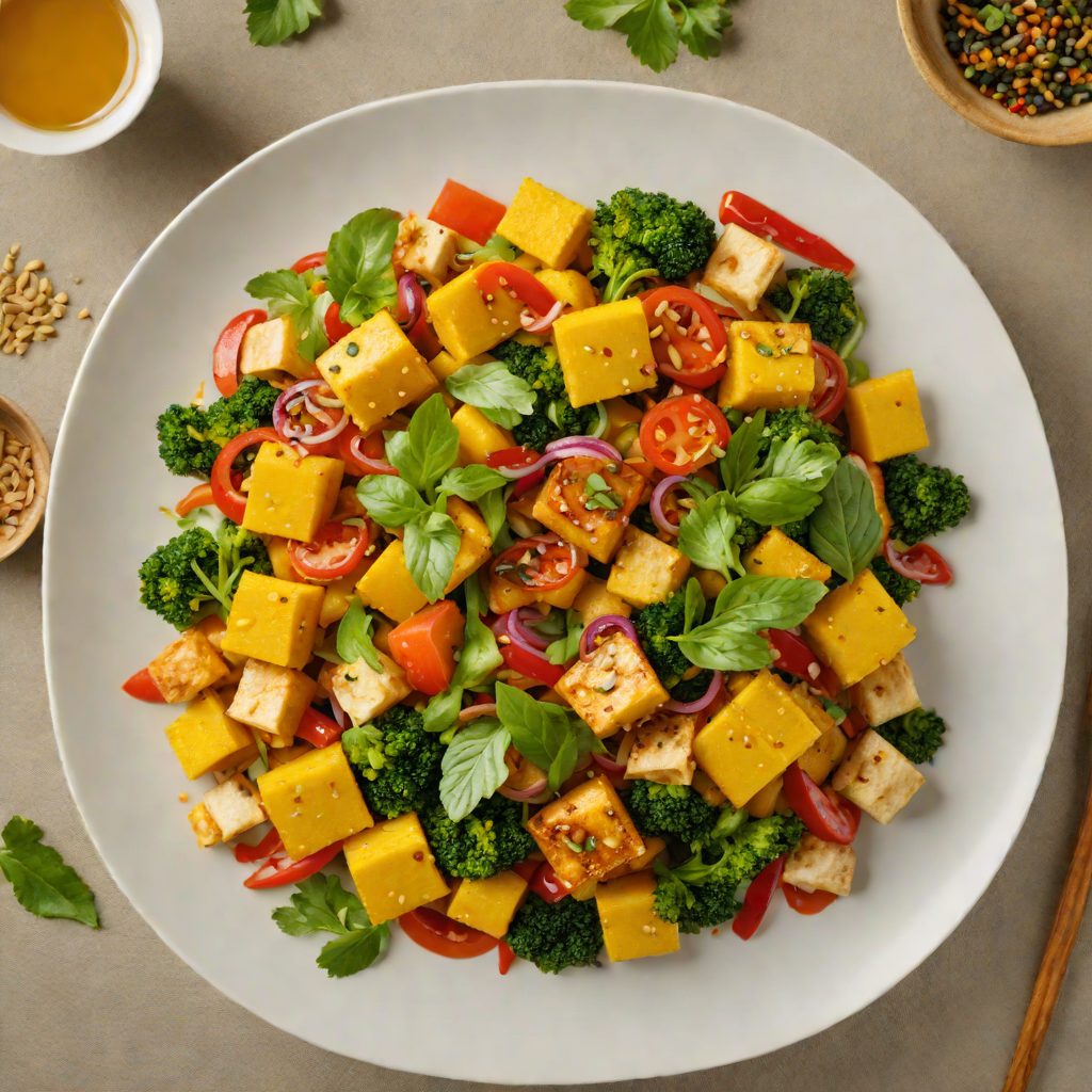 Okinawan Vegetable Stir-Fry with Tofu and Turmeric
