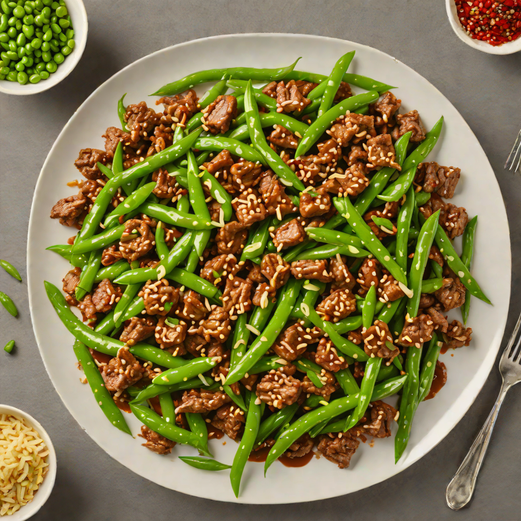 Spicy Sichuan Stir-Fried Beef with Garlic and Green Beans