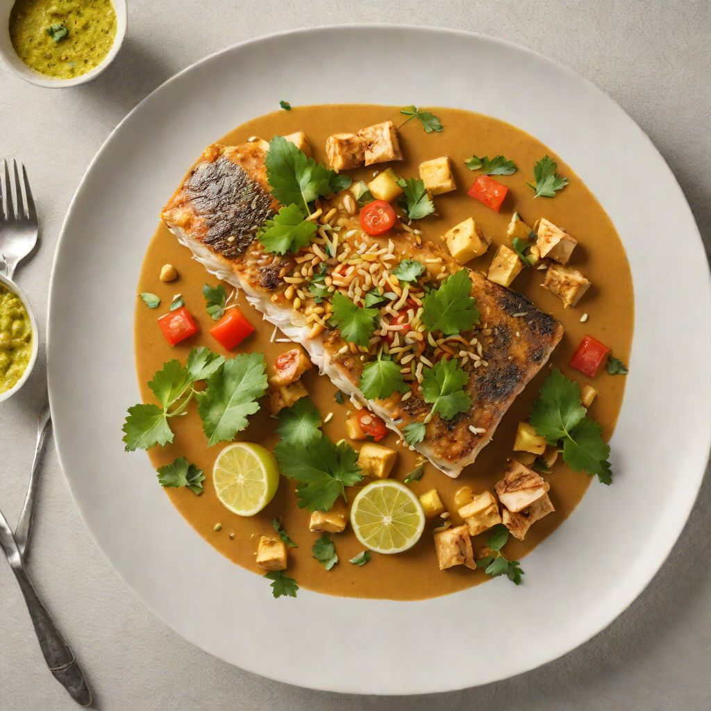 Slow-Cooked Barramundi Curry with Coconut and Finger Lime