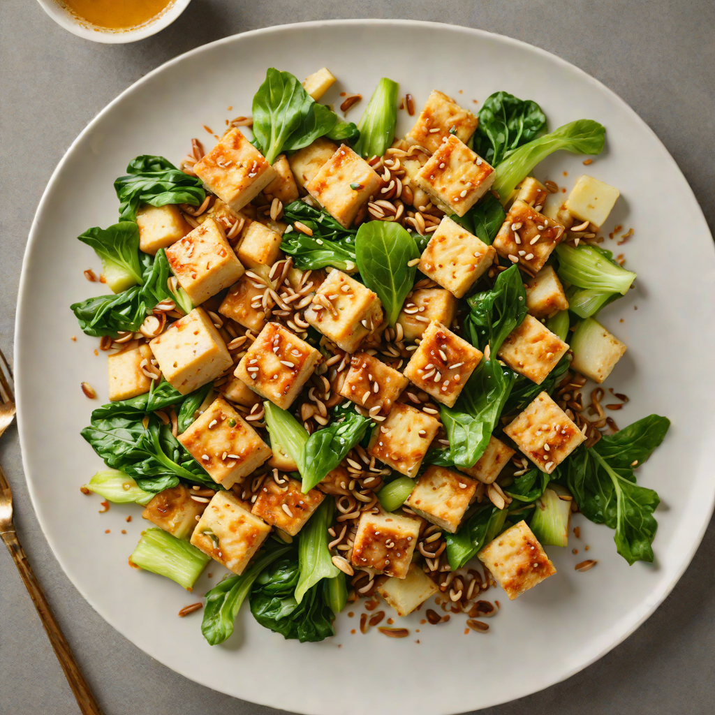 Stir-Fried Tofu with Ginger, Garlic, and Bok Choy