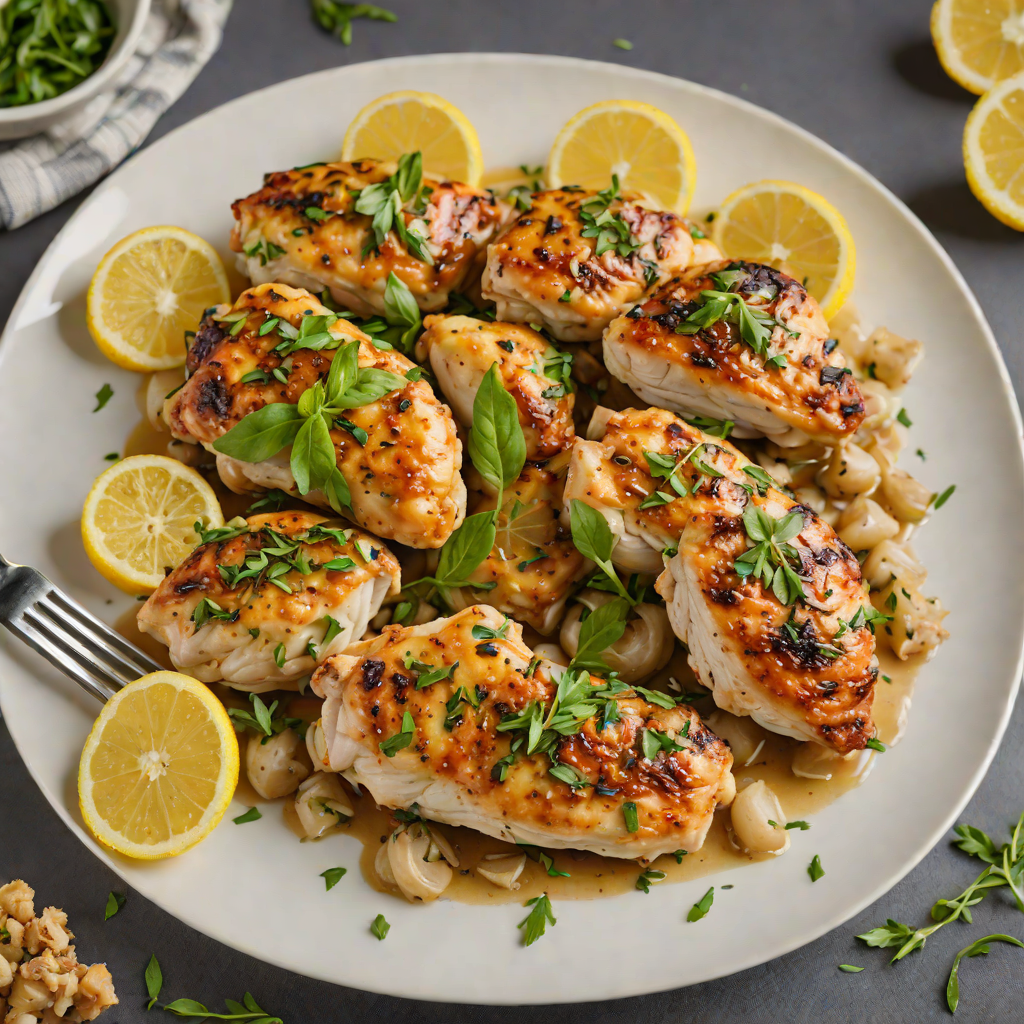 Sautéed Lemon-Garlic Chicken Thighs with Italian Herbs