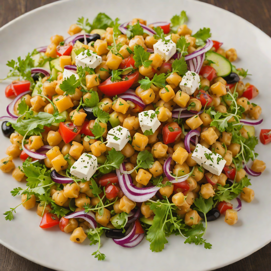 Slot Machine-Inspired Layered Mediterranean Chickpea Salad